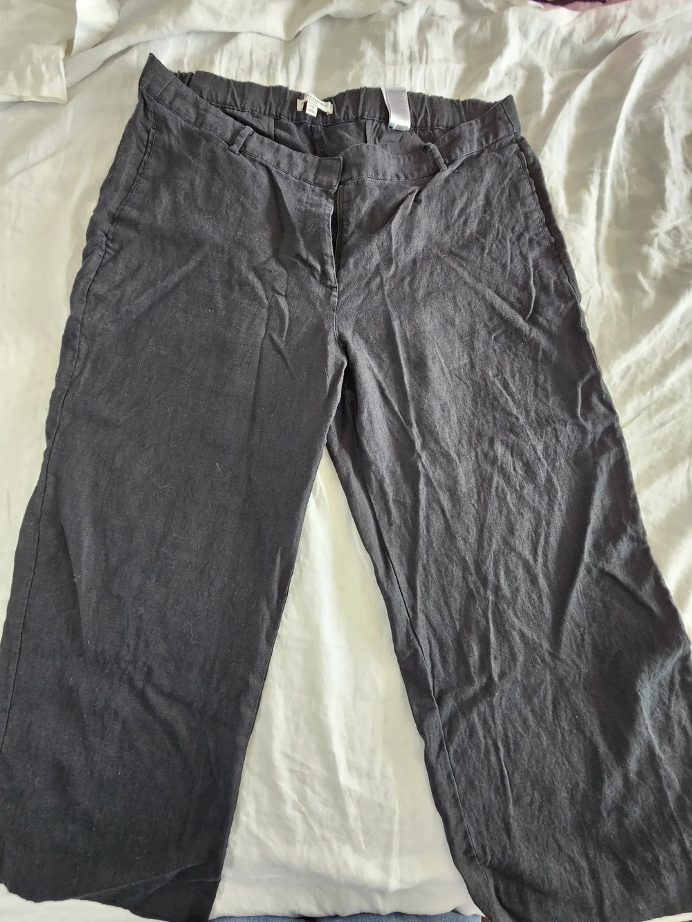 Banana Republic Black Linen Blend Casual Pants